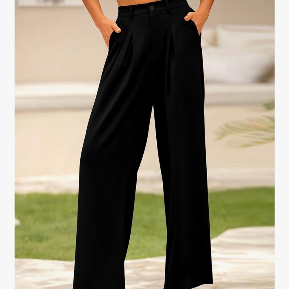 🔥🖤 NWOT women’s Black Wide-Leg Trousers- size XL 🔥🖤